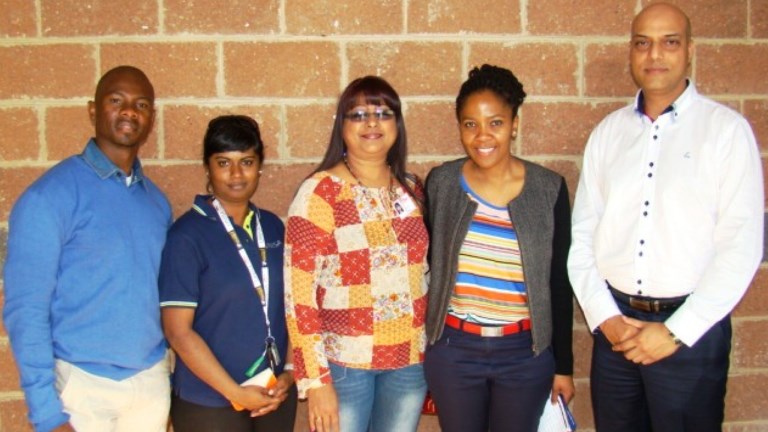 Dr James Project Manager of Chance 2 Advance and representatives of Unisa Foundation & Crossroads (SkyNet)